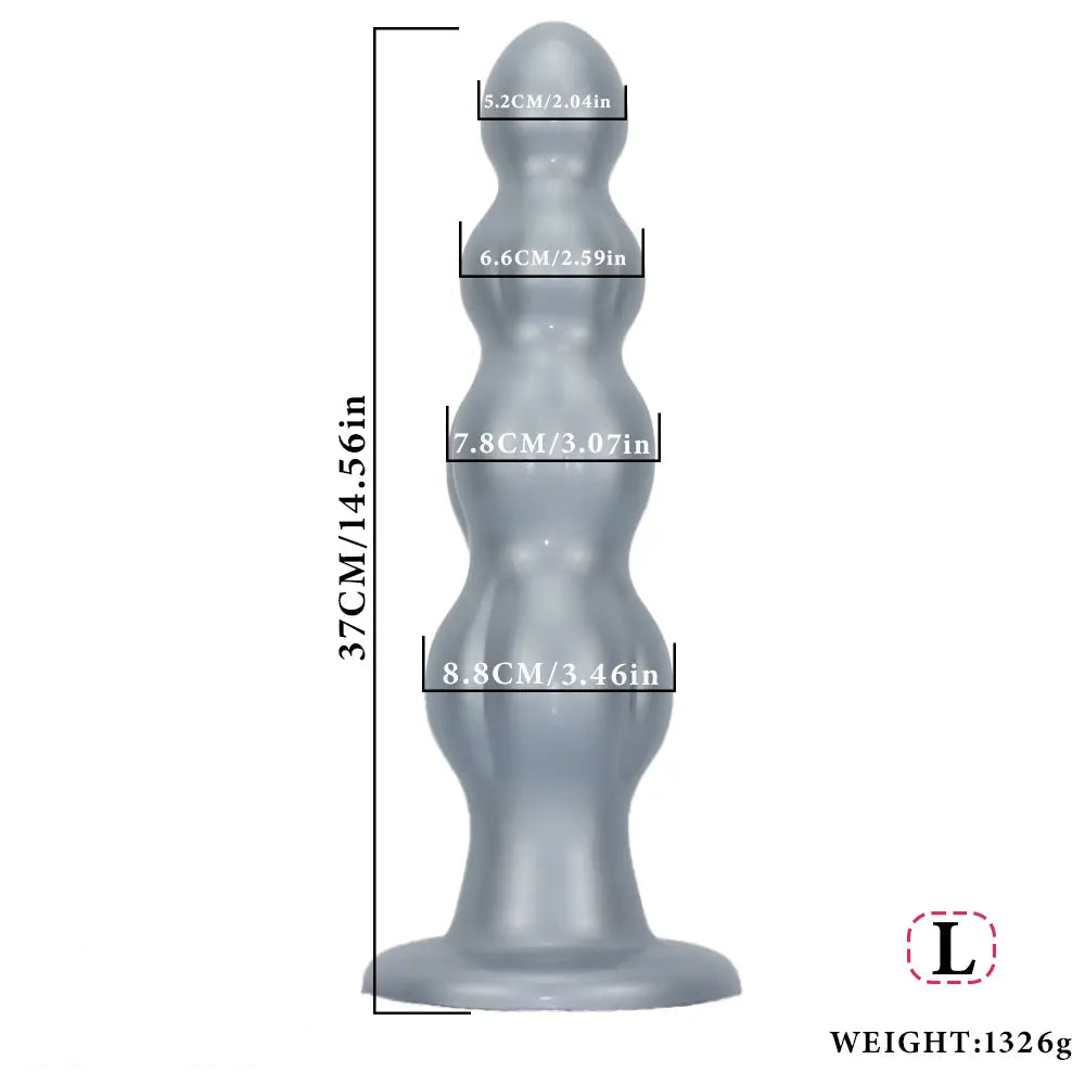 8.07in 11.61in 14.56in Muscle Anal Plug Dildo Soft Silicone Couple Anal Sex Toy