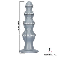 8.07in 11.61in 14.56in Muscle Anal Plug Dildo Soft Silicone Couple Anal Sex Toy
