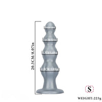 8.07in 11.61in 14.56in Muscle Anal Plug Dildo Soft Silicone Couple Anal Sex Toy