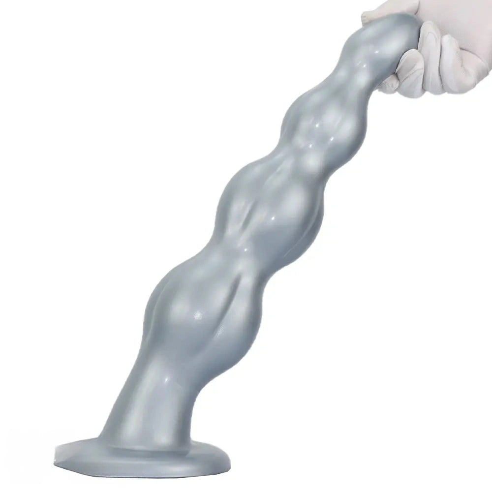 8.07in 11.61in 14.56in Muscle Anal Plug Dildo Soft Silicone Couple Anal Sex Toy