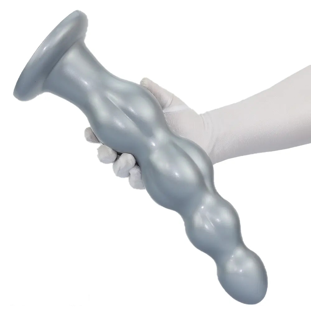 8.07in 11.61in 14.56in Muscle Anal Plug Dildo Soft Silicone Couple Anal Sex Toy