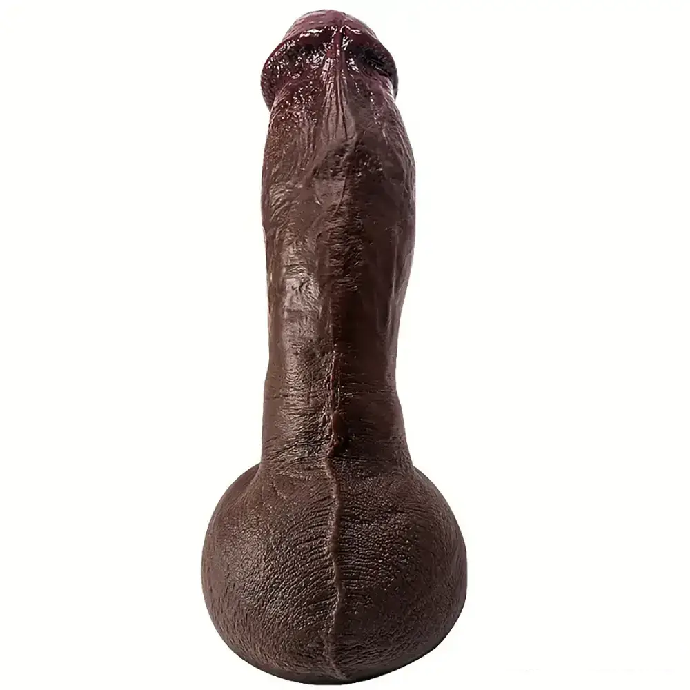 8.07in 8.66in 9.44in Ebony Silicone Soft Real Big Dildo For Pleasure
