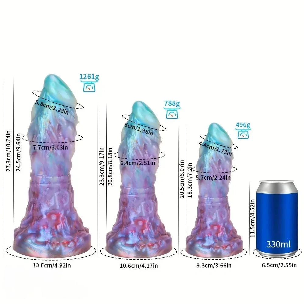8.07in 9.17in 10.7in Silicone Fantasy Lifelike Capricorn Odd Monster Dildo