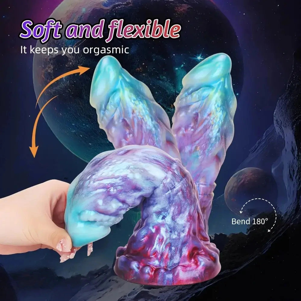 8.07in 9.17in 10.7in Silicone Fantasy Lifelike Capricorn Odd Monster Dildo