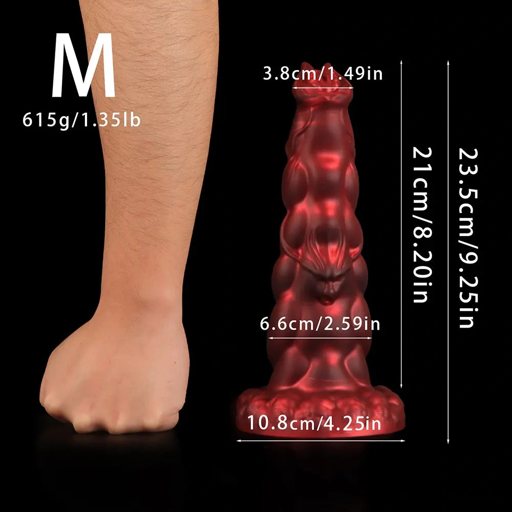 8.07in 9.25in 10.55in 12.59in Fantasy Dragon Silicone Big Soft Dildo