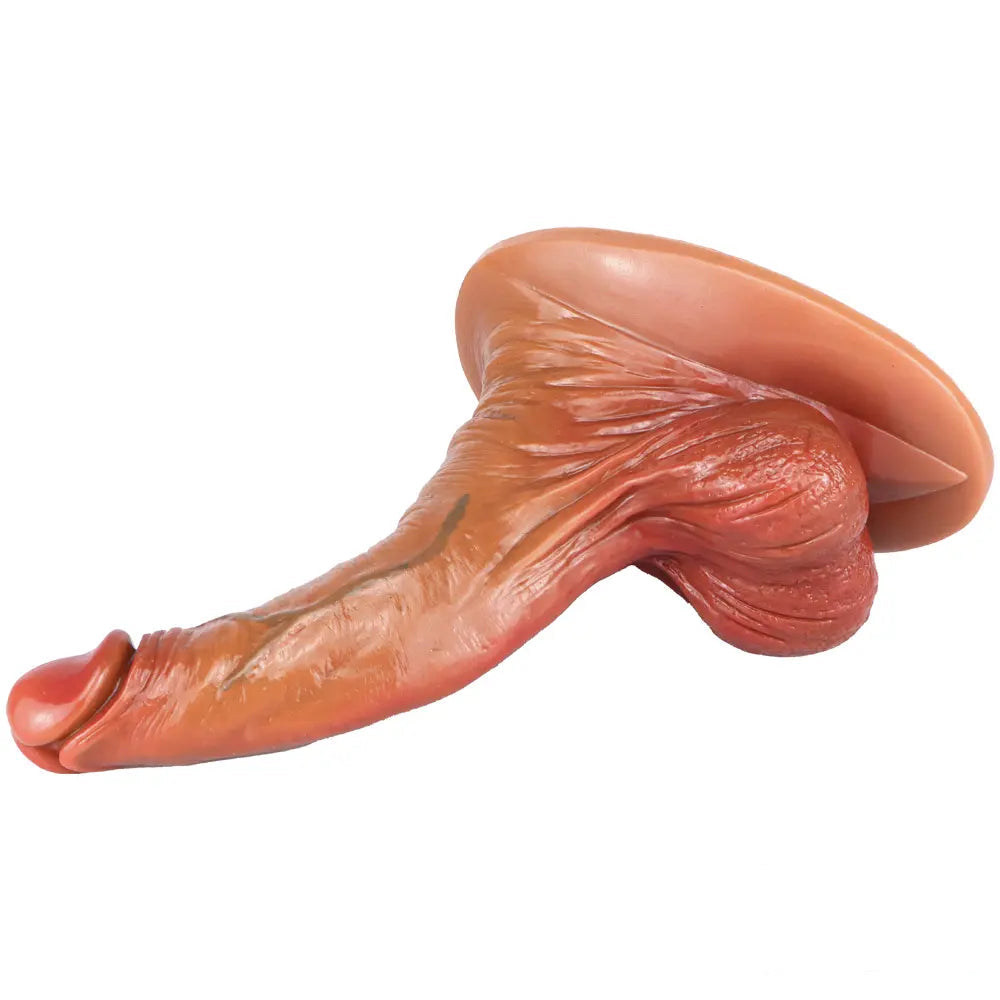 8.07in 9.25in Soft Liquid Silicone Big Real Feeling Dildo With Big Sucker