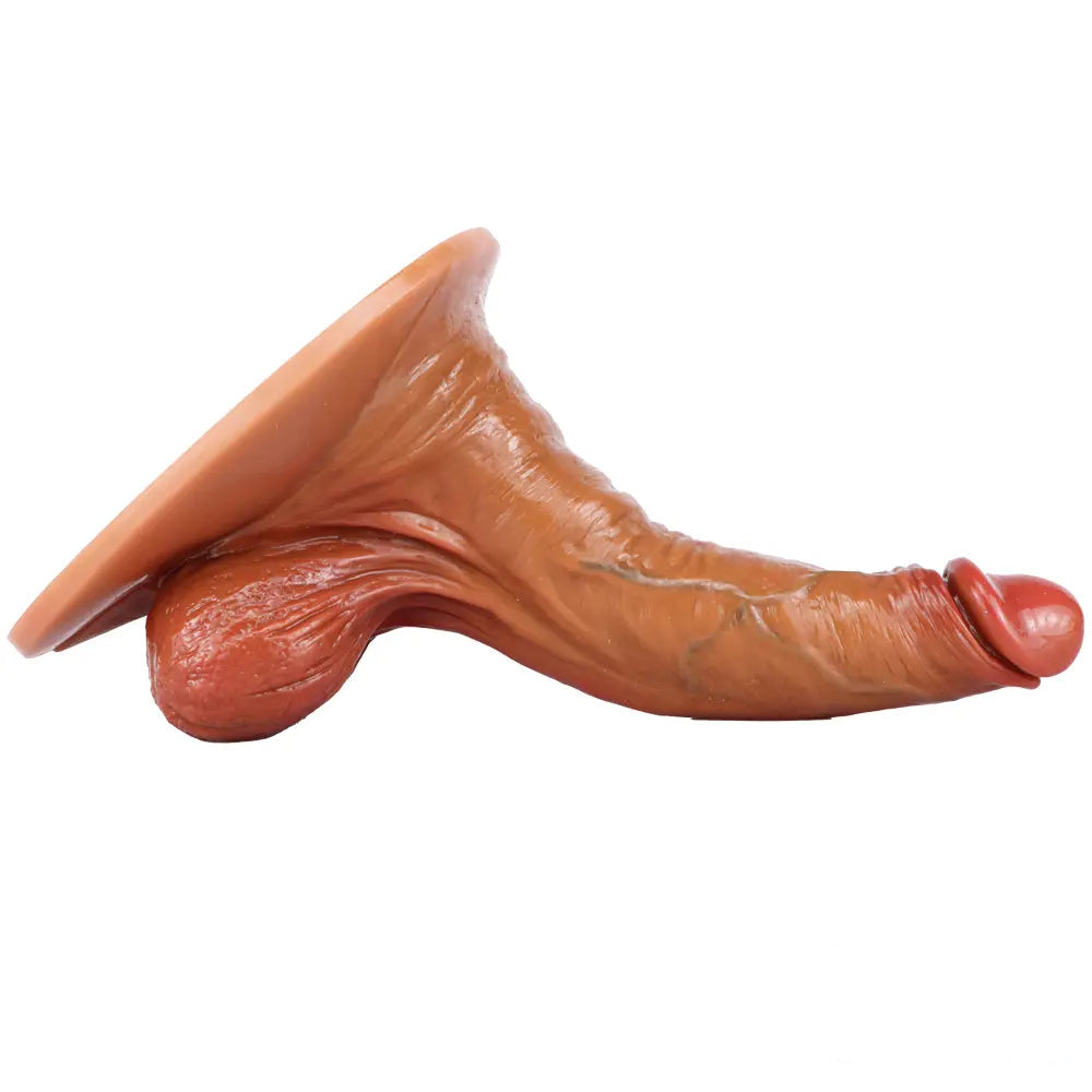 8.07in 9.25in Soft Liquid Silicone Big Real Feeling Dildo With Big Sucker
