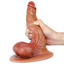 8.07in 9.25in Soft Liquid Silicone Big Real Feeling Dildo With Big Sucker