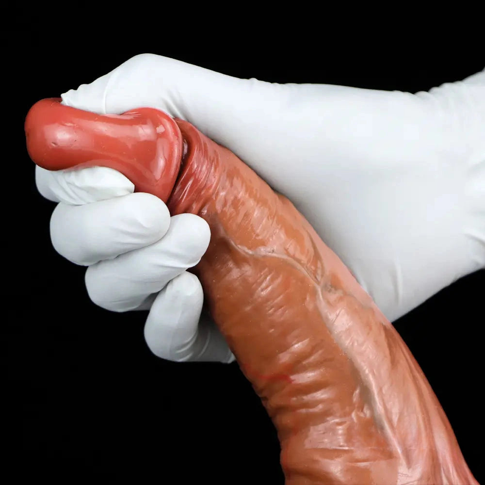 8.07in 9.25in Soft Liquid Silicone Big Real Feeling Dildo With Big Sucker