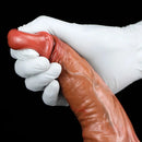 8.07in 9.25in Soft Liquid Silicone Big Real Feeling Dildo With Big Sucker