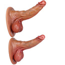 8.07in 9.25in Soft Liquid Silicone Big Real Feeling Dildo With Big Sucker