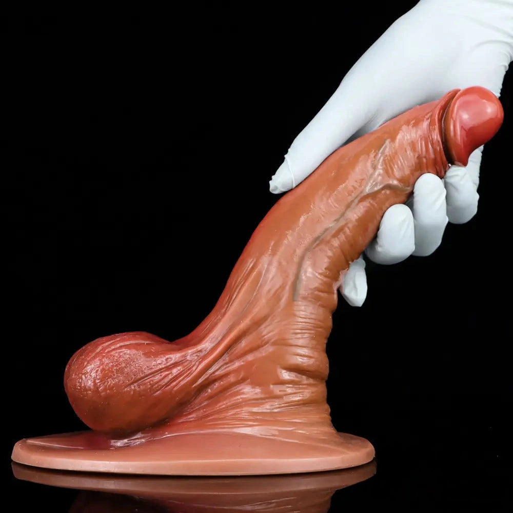 8.07in 9.25in Soft Liquid Silicone Big Real Feeling Dildo With Big Sucker