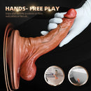 8.07in 9.25in Soft Liquid Silicone Big Real Feeling Dildo With Big Sucker