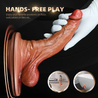 8.07in 9.25in Soft Liquid Silicone Big Real Feeling Dildo With Big Sucker