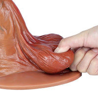8.07in 9.25in Soft Liquid Silicone Big Real Feeling Dildo With Big Sucker
