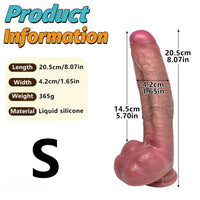 8.07in 9.84in 12in Dual Density Silicone Foreskin Uncut Strap on Dildo