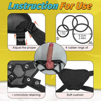 8.07in 9.84in 12in Dual Density Silicone Foreskin Uncut Strap on Dildo
