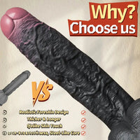 8.07in 9.84in 12in Foreskin Big Dildo Strap on Realistic Uncut Glans Soft Cock