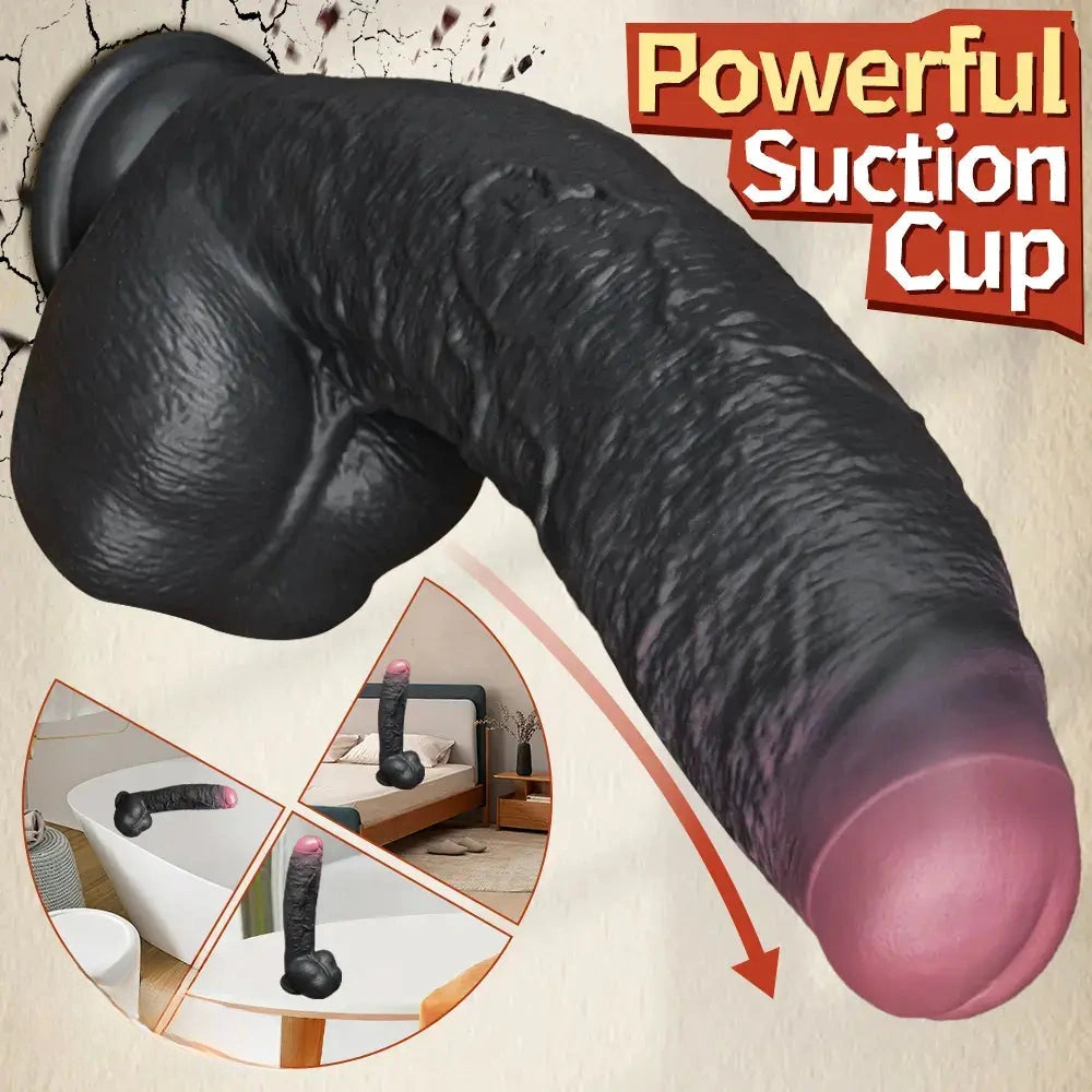 8.07in 9.84in 12in Foreskin Big Dildo Strap on Realistic Uncut Glans Soft Cock