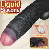 8.07in 9.84in 12in Foreskin Big Dildo Strap on Realistic Uncut Glans Soft Cock