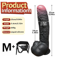 8.07in 9.84in 12in Foreskin Big Dildo Strap on Realistic Uncut Glans Soft Cock