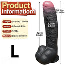 8.07in 9.84in 12in Foreskin Big Dildo Strap on Realistic Uncut Glans Soft Cock