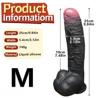 8.07in 9.84in 12in Foreskin Big Dildo Strap on Realistic Uncut Glans Soft Cock