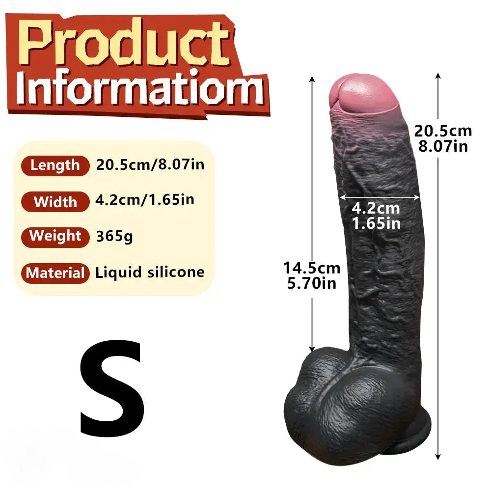 8.07in 9.84in 12in Foreskin Big Dildo Strap on Realistic Uncut Glans Soft Cock