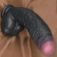 8.07in 9.84in 12in Foreskin Big Dildo Strap on Realistic Uncut Glans Soft Cock