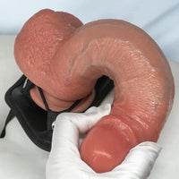 8.07in 9.84in Curved Silicone Soft Big Strap on Dildo Female Masturbator