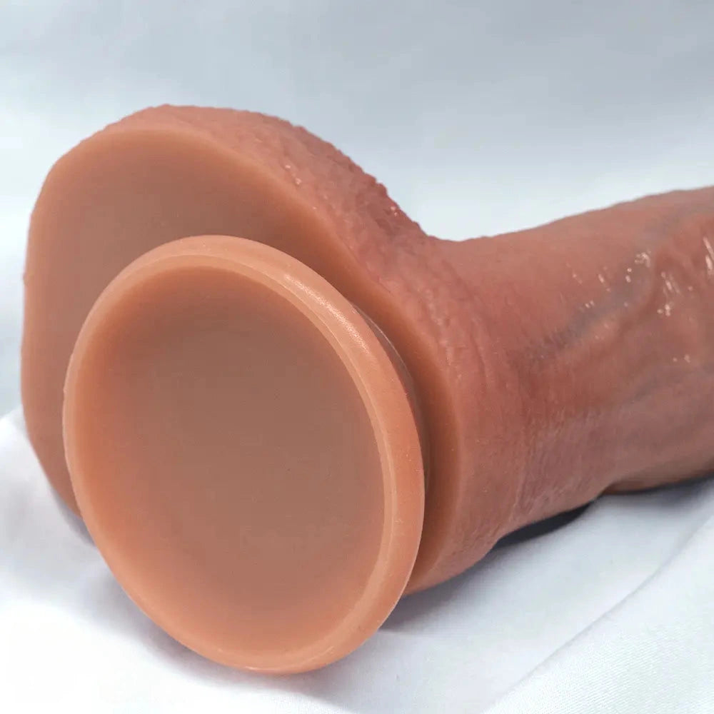8.07in 9.84in Curved Silicone Soft Big Strap on Dildo Female Masturbator