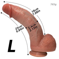 8.07in 9.84in Curved Silicone Soft Big Strap on Dildo Female Masturbator