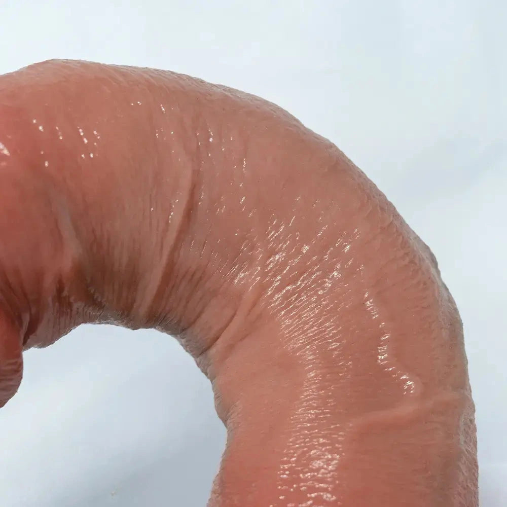 8.07in 9.84in Curved Silicone Soft Big Strap on Dildo Female Masturbator