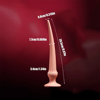 8.07in 9.84in TPE Big Soft Anal Plug Dilator Unisex Intimate Dildo