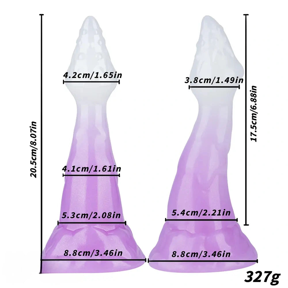 8.07in Animal Fantasy Silicone Dildo Monster Penis Design For Men