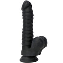 8.07in Big Black Fantasy Double Layer Silicone Soft Scale Caterpillar Dildo