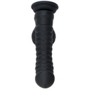 8.07in Big Black Fantasy Double Layer Silicone Soft Scale Caterpillar Dildo