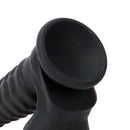 8.07in Big Black Fantasy Double Layer Silicone Soft Scale Caterpillar Dildo