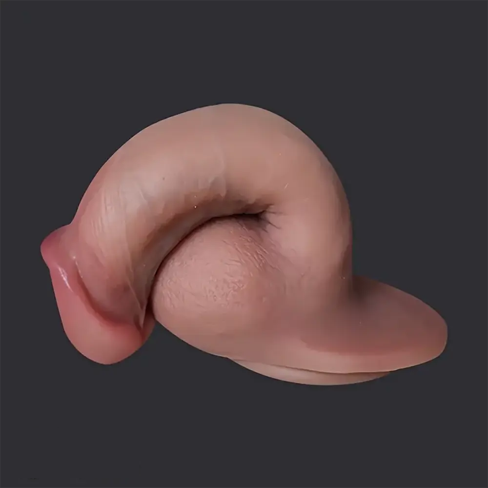 8.07in Big Curved Silicone Soft Real Dildo For Prostate Intimate Pleasure