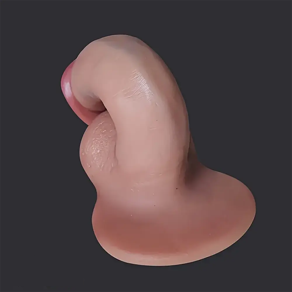 8.07in Big Curved Silicone Soft Real Dildo For Prostate Intimate Pleasure