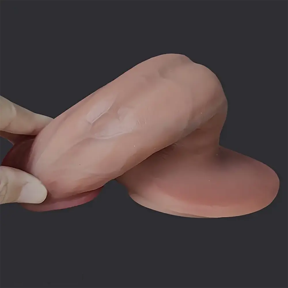 8.07in Big Curved Silicone Soft Real Dildo For Prostate Intimate Pleasure