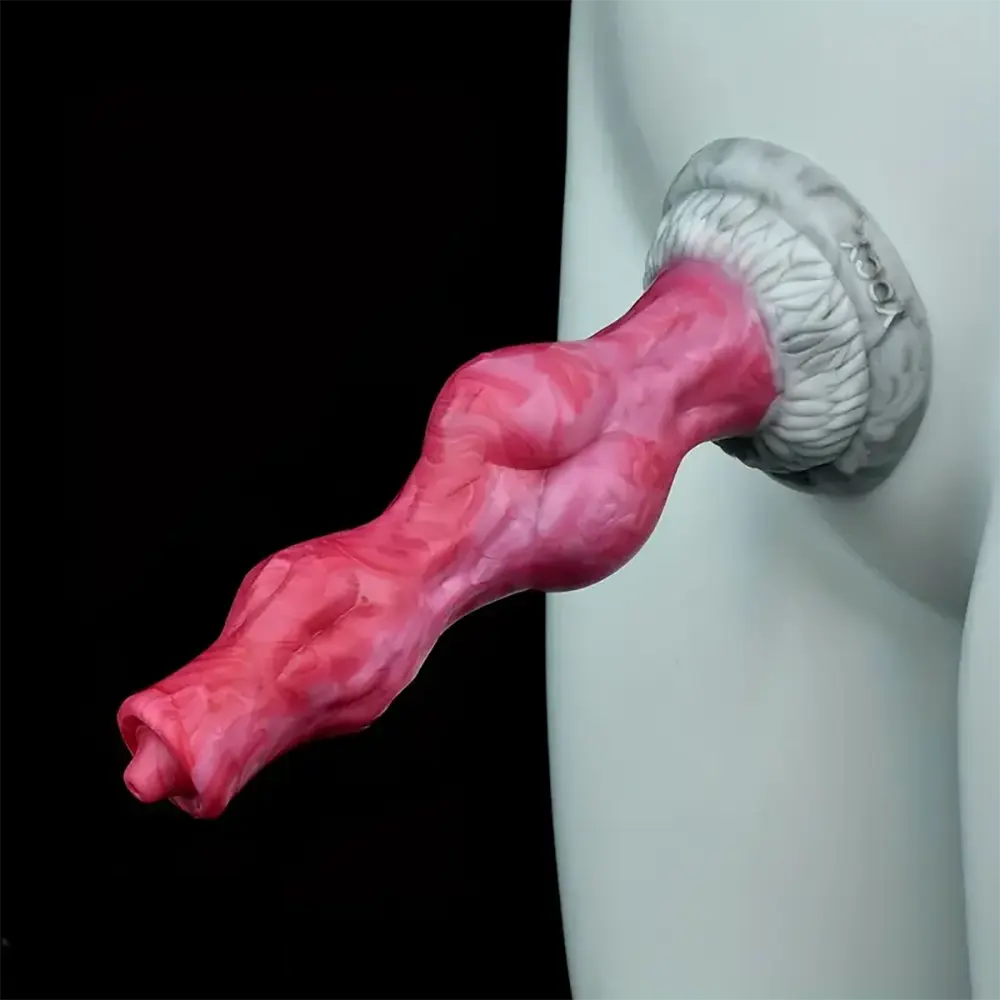 8.07in Big Knot Soft Glue Silicone Dildo For Prostatic Clitoris G-spot