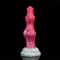 8.07in Big Knot Soft Glue Silicone Dildo For Prostatic Clitoris G-spot