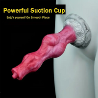 8.07in Big Knot Soft Glue Silicone Dildo For Prostatic Clitoris G-spot