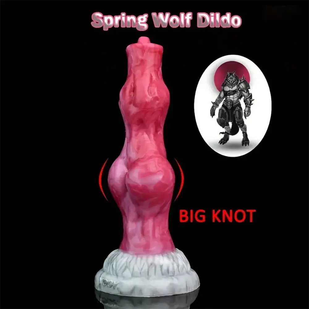 8.07in Big Knot Soft Glue Silicone Dildo For Prostatic Clitoris G-spot