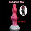 8.07in Big Knot Soft Glue Silicone Dildo For Prostatic Clitoris G-spot