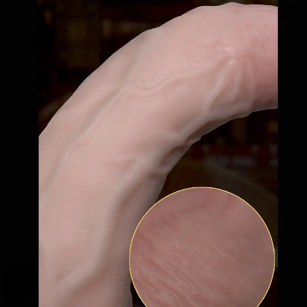8.07in Big Liquid Silicone Soft Super Realistic Dildo For Women Using