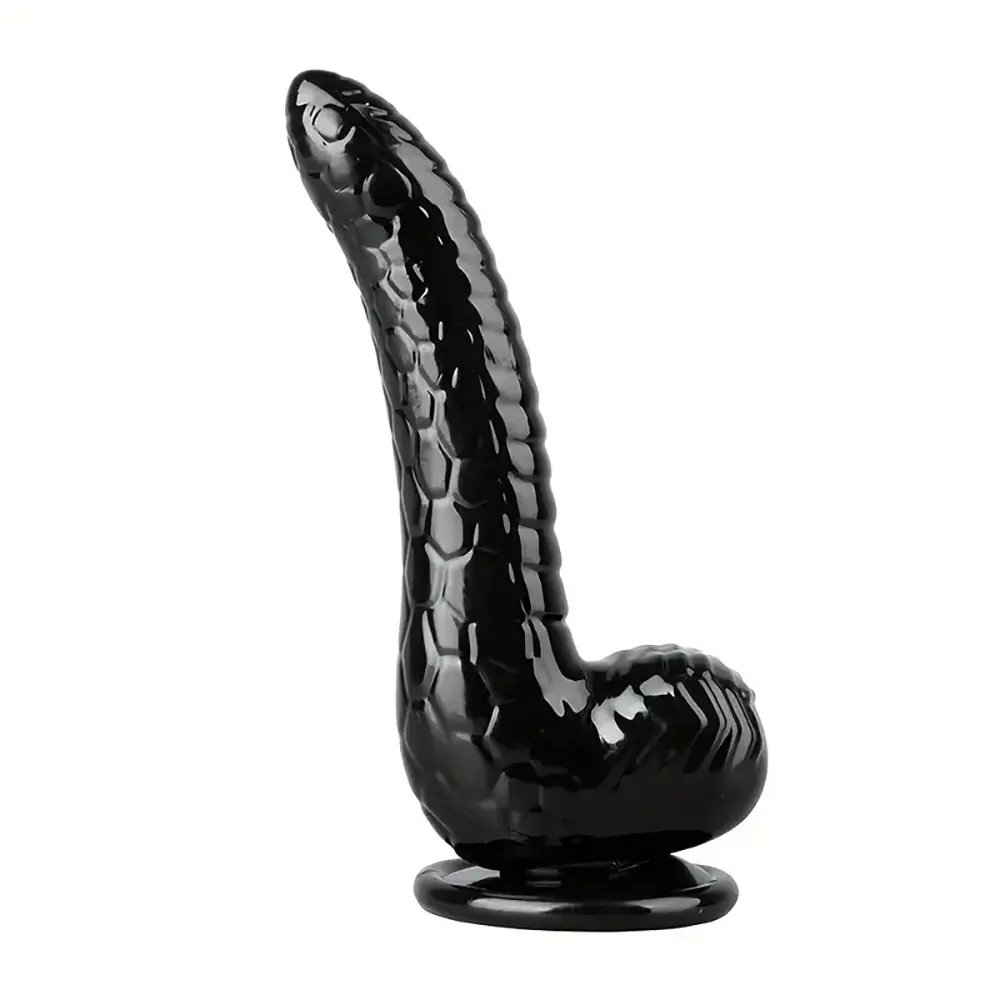 8.07in Big Snake Animal Clear Black Dildo For Couples Men Women Orgasm