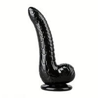 8.07in Big Snake Animal Clear Black Dildo For Couples Men Women Orgasm