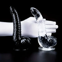 8.07in Big Snake Animal Clear Black Dildo For Couples Men Women Orgasm